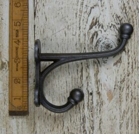 Hall Stand Hat & Coat Hook Cast (Heavy) Antique Iron 100 x 125mm projection (431)