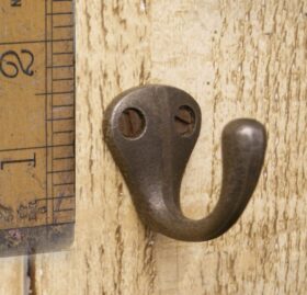 Robe Hook Single Cast Antique Iron 35mm