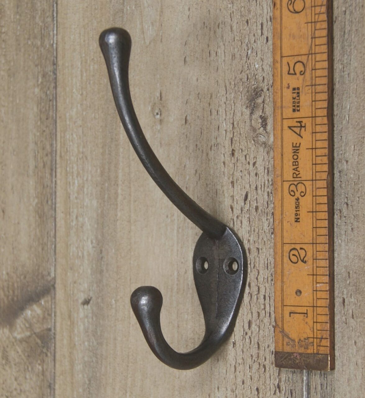 Hat & Coat Hook Victorian / Retro Cast Antique Iron 138mm