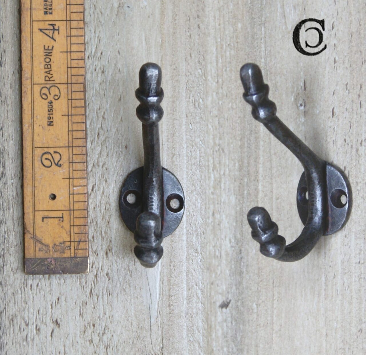 Hat & Coat Hook CHILDS ACORN Cast Antique Iron 75mm