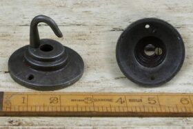 Ceiling Gland Rose With Hook For Pendant Cast Antique Iron 65mm