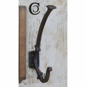 Coat Hook - Spoon Head Cast 4 Hole Antique Iron 150mm