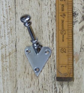 Coat Hook Arts & Crafts Single Chrome on Cast 100mm
