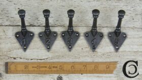 Coat Hook Arts & Crafts Single Nos.1 - 5 Cast Antique Iron 100mm