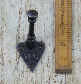 Coat Hook Arts & Crafts Single W.C. Antique Iron 100mm