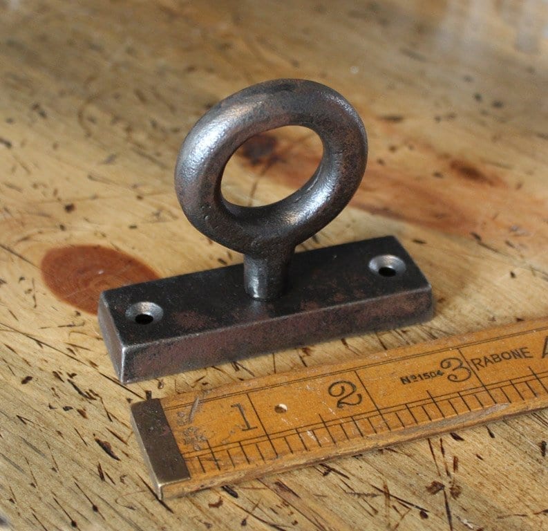 Ceiling Chandelier Loop Eye on Plate Cast Antique Iron 75mm