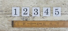 Ceramic Inserts For Label Frame Coat Hook Off-White Numbers 1 - 5