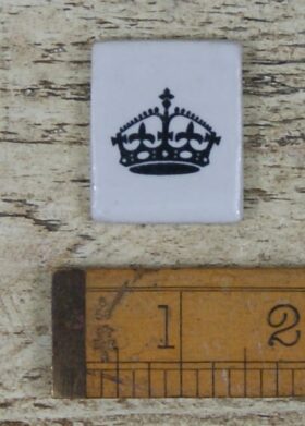 Ceramic Inserts For Label Frame Coat Hook CROWN logo