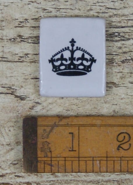 Ceramic Inserts For Label Frame Coat Hook CROWN logo