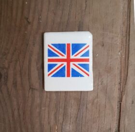 Ceramic Inserts For Label Frame Coat Hook Union Jack - colour