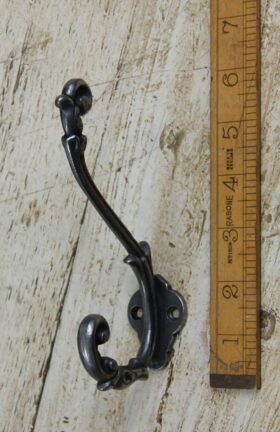 Hat & Coat Hook ORNATE Cast Antique Iron 148mm