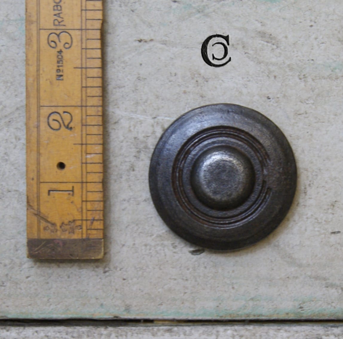 Door Knocker Striker Stud M6 thread Cast Antique Iron 38mm D