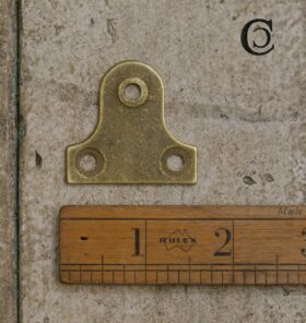 Mirror Picture Plate Plain Holes Antique Brass Plated 38mm