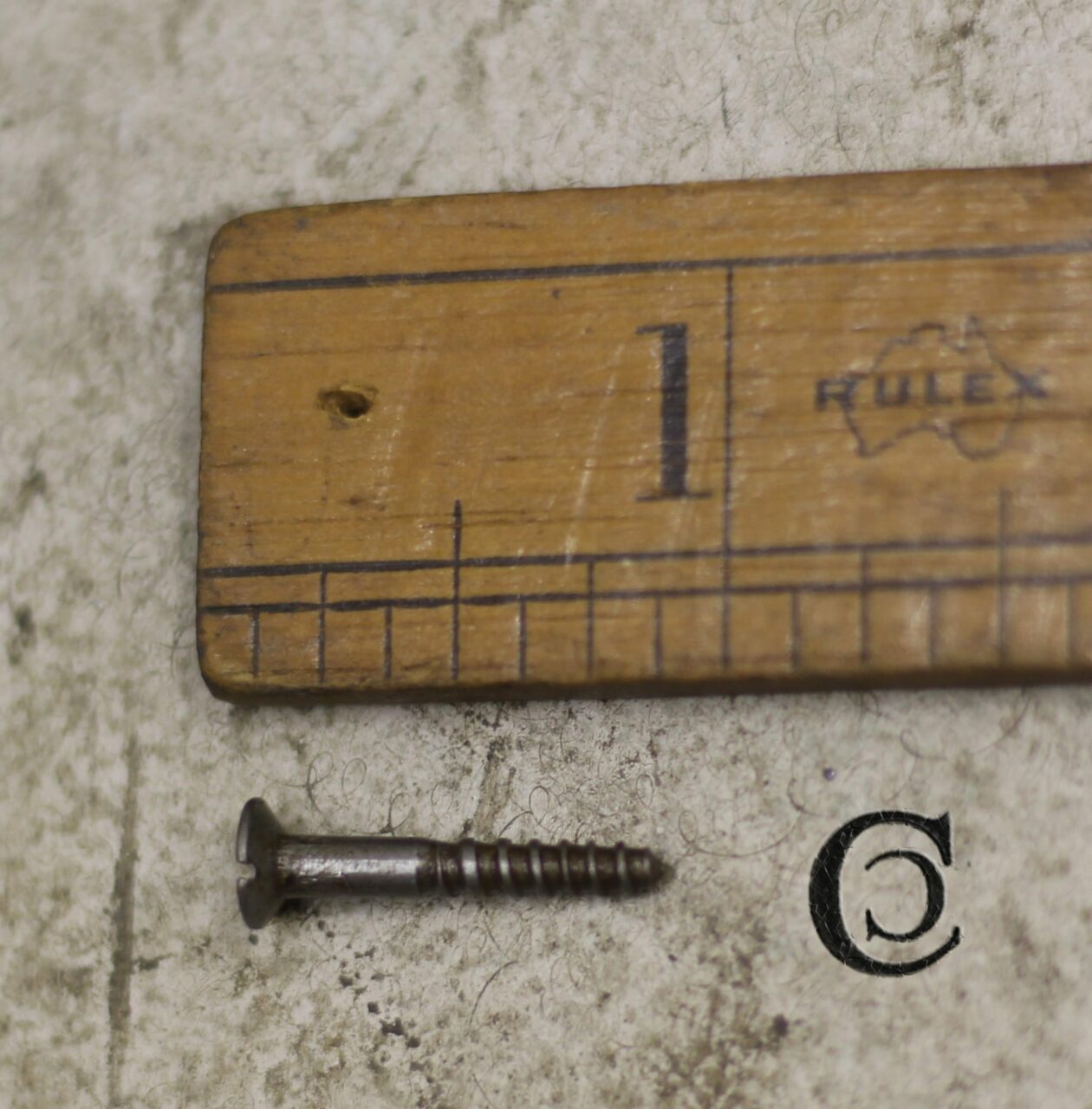 Woodscrew Countersunk Slotted Steel Antique Iron 6g x 18mm