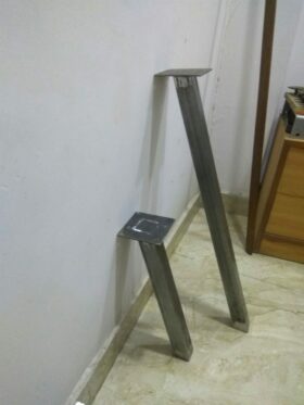 Table Leg Box Section 50x50mm Splayed Mild Steel 710mm