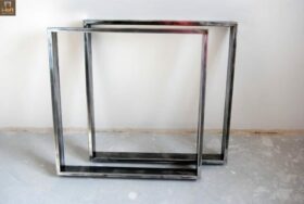 Bench End Frame SQUARE FRAME 400mm Tubular Antique Iron 50mm x 25mm