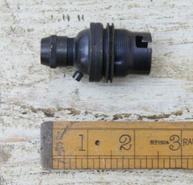 BULB HOLDER Bayonet & Shade Ring 12.5mm & Cable Grip Bronze