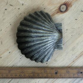 Door Knocker SCALLOP SHELL Antique Brass on Iron 100mm