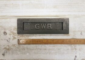 Letter Box Plate Plain GWR Cast Antique Iron 250mm