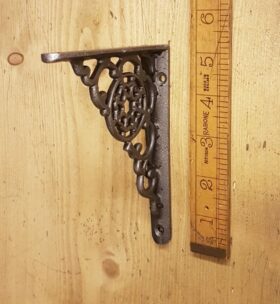 Shelf Bracket COBWEB Design Cast Antique Iron 100mm x 130mm