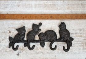 Hook Rail with CATS Cast Antique Iron 123mm x 325mm