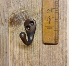 Robe Hook Single Cast Antique COPPER 40mm (20mm wide)
