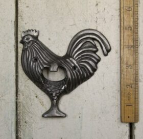 Bottle Opener Wall Mounted COCKEREL Cast Antique Iron