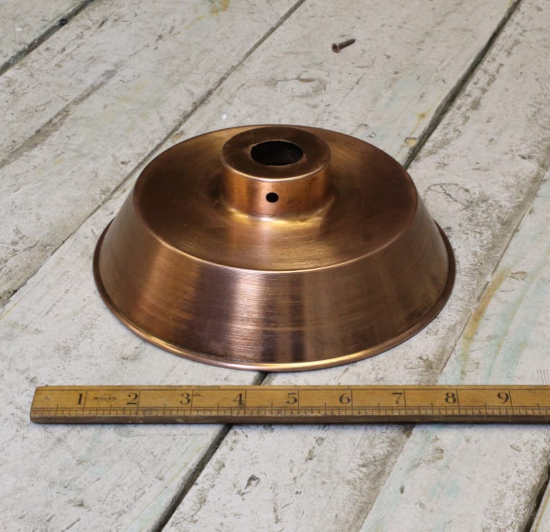 Pendant Hanging Light Shade BISTRO Antique Copper 200mm Diameter