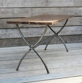 Table End Frame CURVED CROSS ROMAN Mild Steel 710mm