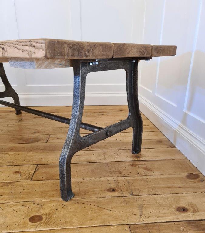 Coffee Table ABBOT with Scaffold Board Top Comp 16"H x 13.5" - Image 2
