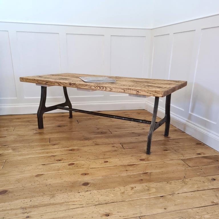 Coffee Table ABBOT with Scaffold Board Top Comp 16"H x 13.5" - Image 3