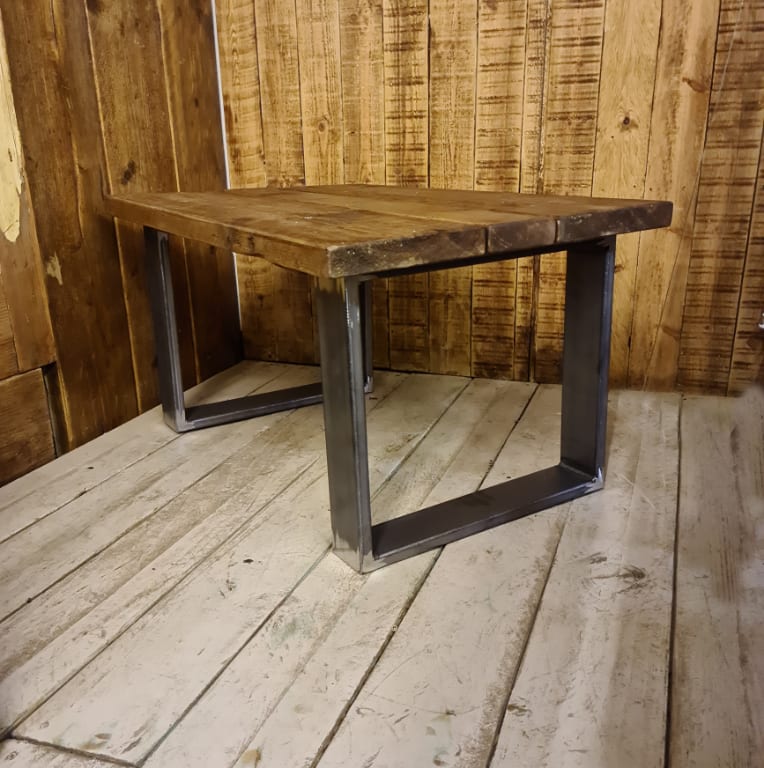 Bench / Coffee End Frame Modern Ind LENA Box Section 400mm x 450mm W - Image 2