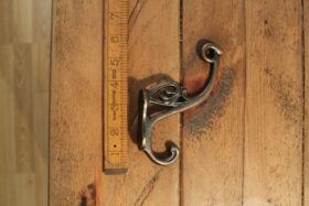 Hat & Coat Hook Swan Neck 'P' Antique Copper 4 Hole 130mm
