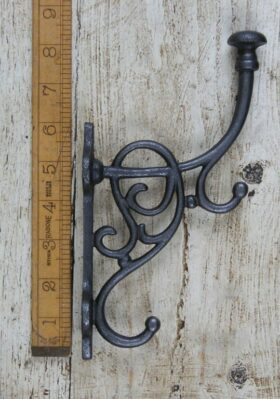 Coat Hook  Fancy STAVE Treble Clef Design Cast Antique Iron 215mm