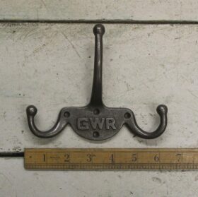 Triple Hook RAILWAY GWR Style Cast Antique Iron 130mm x 160mm