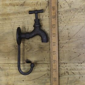 Coat Hook TAP style Antique Iron 165mm Overall