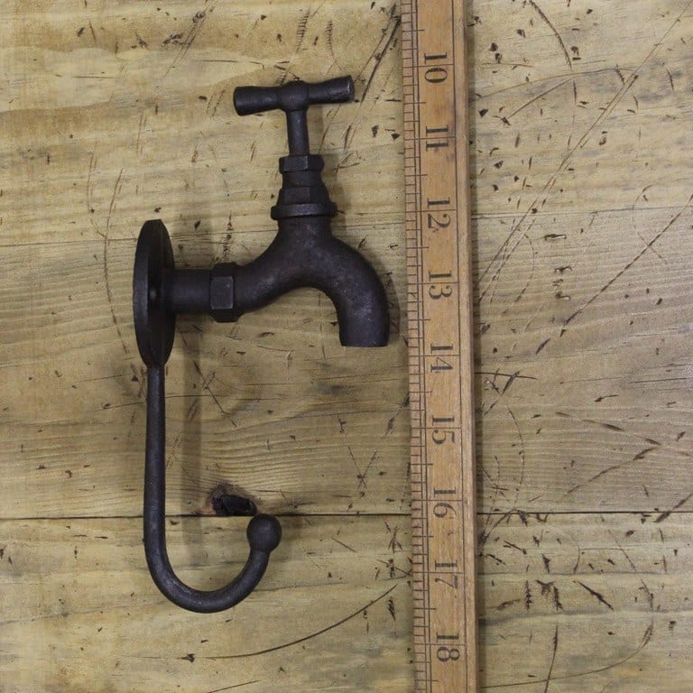 Coat Hook TAP style Antique Iron 165mm Overall