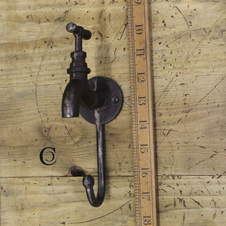 Tie Hook QUAD Cast Antique Iron 90mm - Image 2