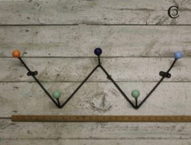 Coat Hook Rail ATOMIC Vintage Design Green / Blue / Orange