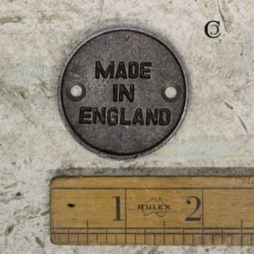 Plaque Circular MADE IN ENGLAND Cast Antique Iron 45mm