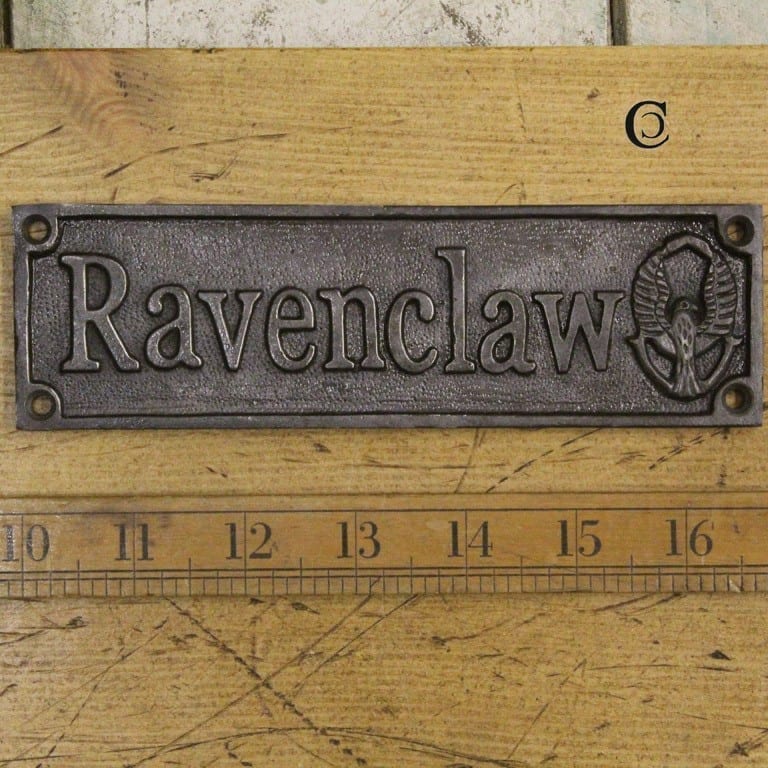 Plaque RAVENSCLAW Antique Cast Antique Iron 178mm x 50mm