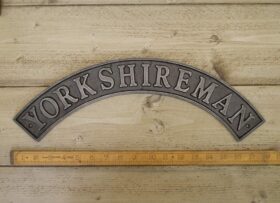 Sign Curved YORKSHIREMAN Cast Iron 450mm TBD - see 70.343.AI.YORKS