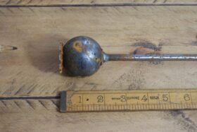 Plant Stake Poppy Design Antique Rust Finish 75mm x 1.5m