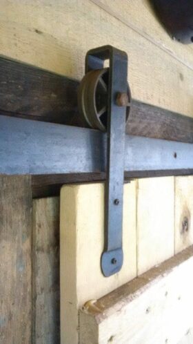 Sliding Door Set Architectural Penny End Antique Iron NO TRACK