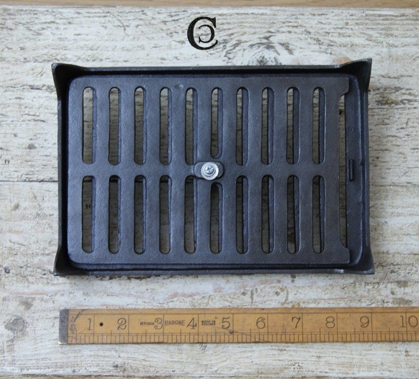 Air Vent Adjustable Sliding Antique Iron Double 150mm x 225mm - Image 2