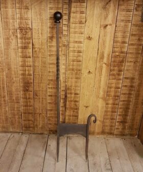 Boot Scraper Hand Forged Long Rod & Ball & Spikes 600mm
