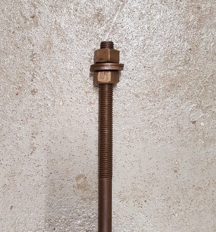 End Frame Connecting Rod Solid 102mm Long Thread 1200mm x 19mm Diameter