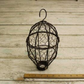 Pendant Shade CHICKEN WIRE ACORN Antique Copper 125mm Diameter