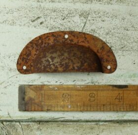 Cup Handle Basic Design Pressed Sheet Rusty Steel 96mm