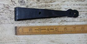 Cranked Strap Hinge Penny End Antique Black 180mm